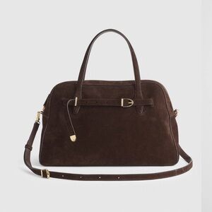 Madewell The Belted Satchel Bag in Dark Carob